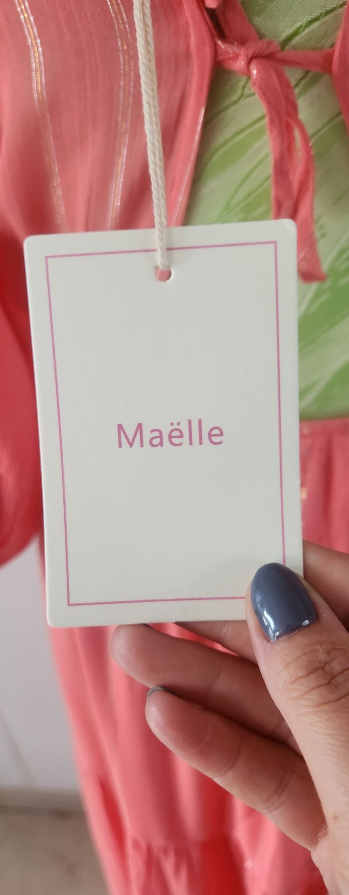 Robe longue corail Maëlle neuve dos ouvert - photo numéro 5