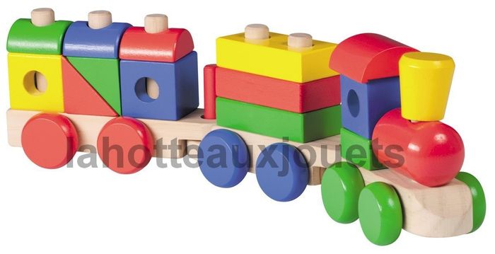 TRAIN EN BOIS FORMES A ENCASTRER JOUECO N°80007 - photo numéro 2