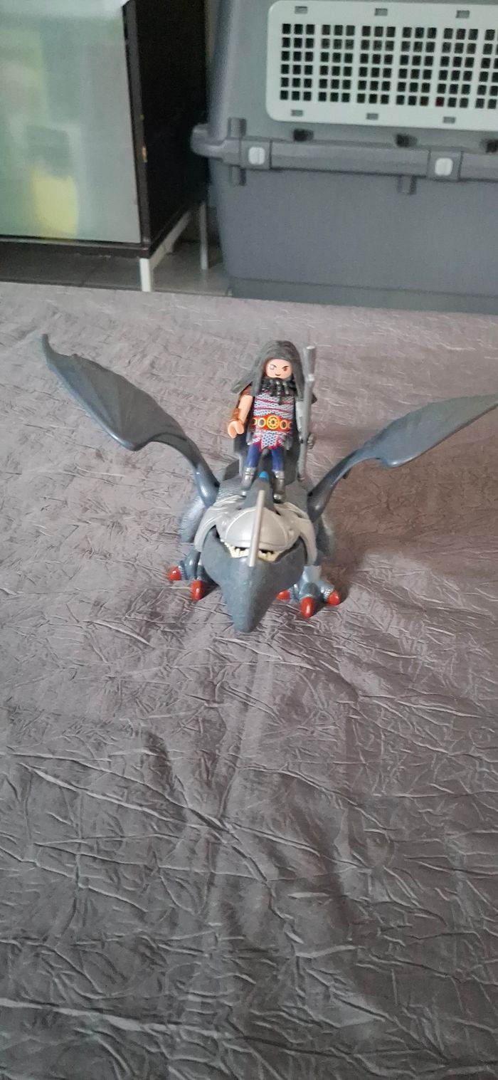 Figurine Hiccup sur Dos de Dragon - "Dragon" - Très Bon État - photo numéro 2