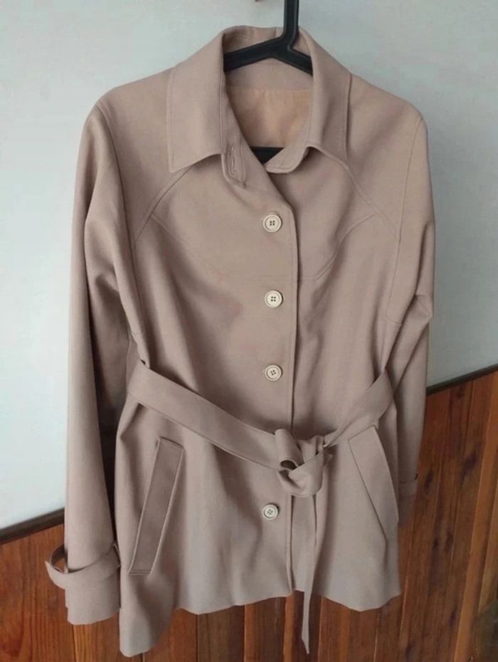 Trench marron/crème vintage - photo numéro 7