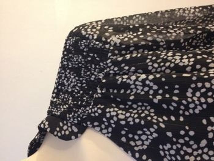 Blouse ample à motifs - noir et blanc - taille L - look féminin - photo numéro 8