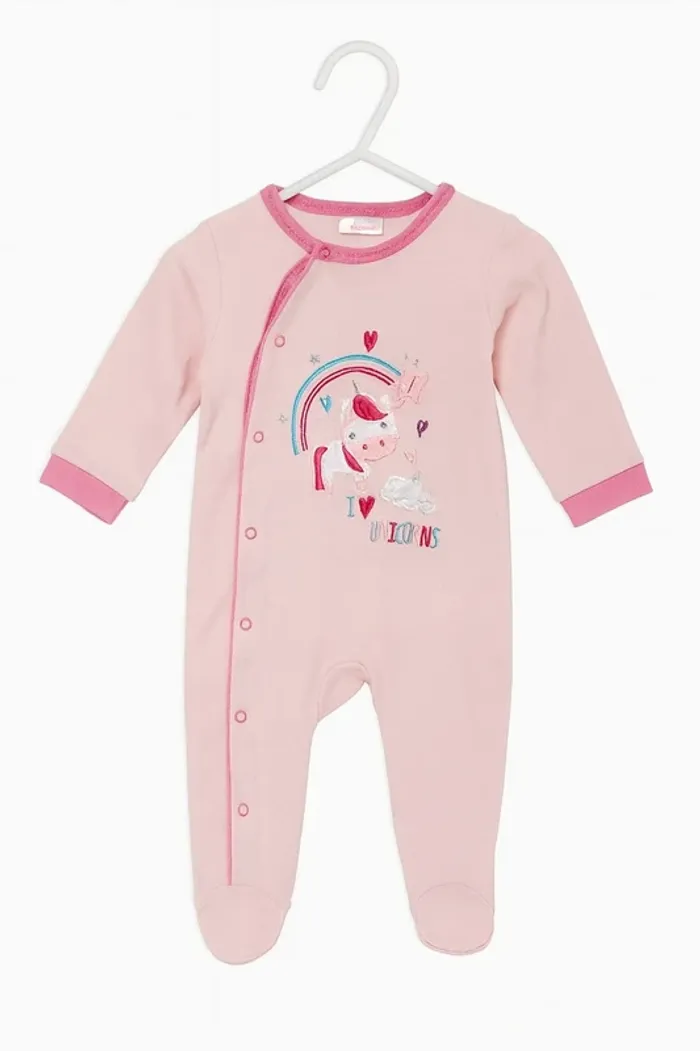 Pyjama rose motif licorne – Babou – 9 mois