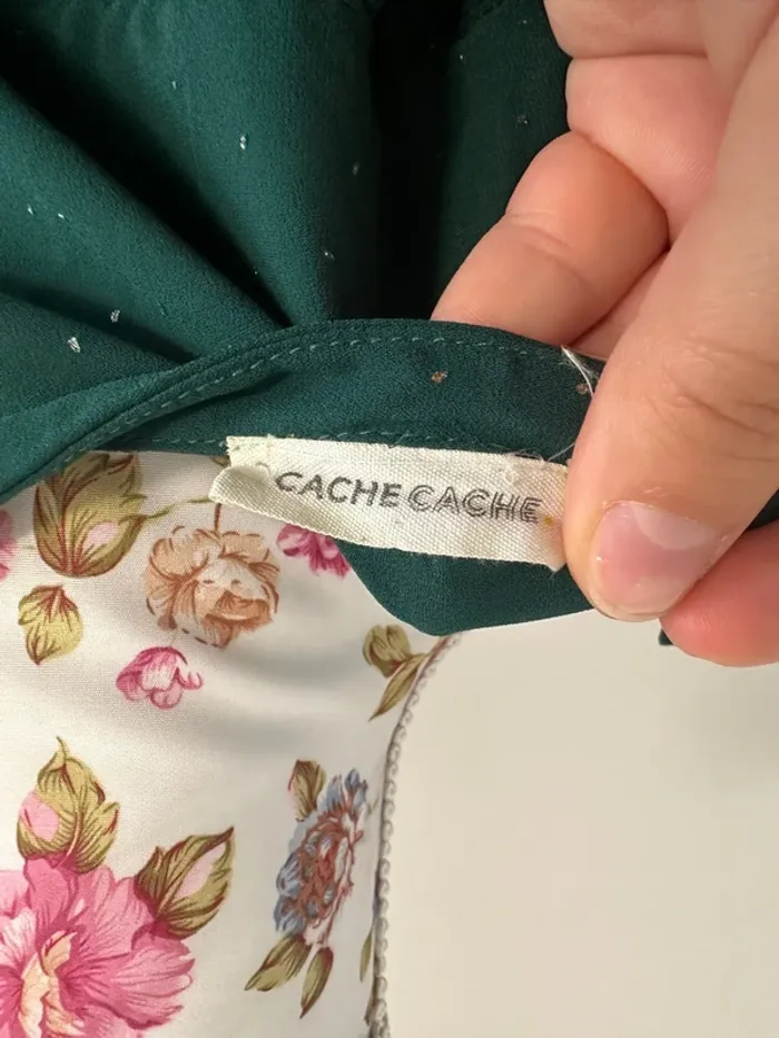 Chemise verte à pois doré - photo numéro 5