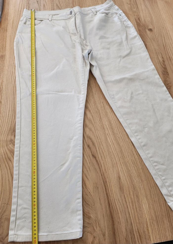 Pantalon jean beige excellent état Taille 50 stretch - photo numéro 5