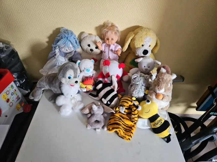 Lot peluche/poupée
