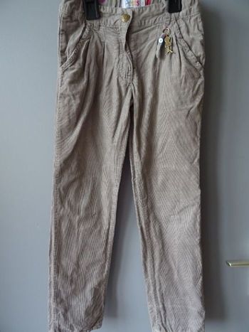 pantalon en velours beige