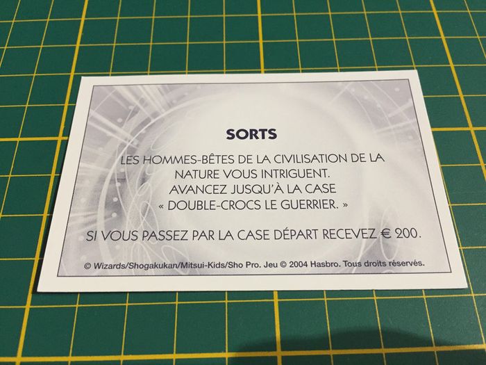 Carte sorts Les hommes-bêtes vous intriguent Monopoly Duel Masters Hasbro Wizards #A64