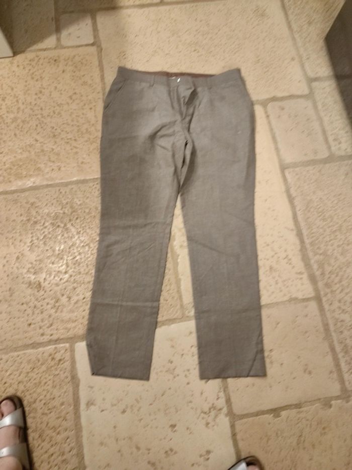 Pantalon de costume lin et polyester