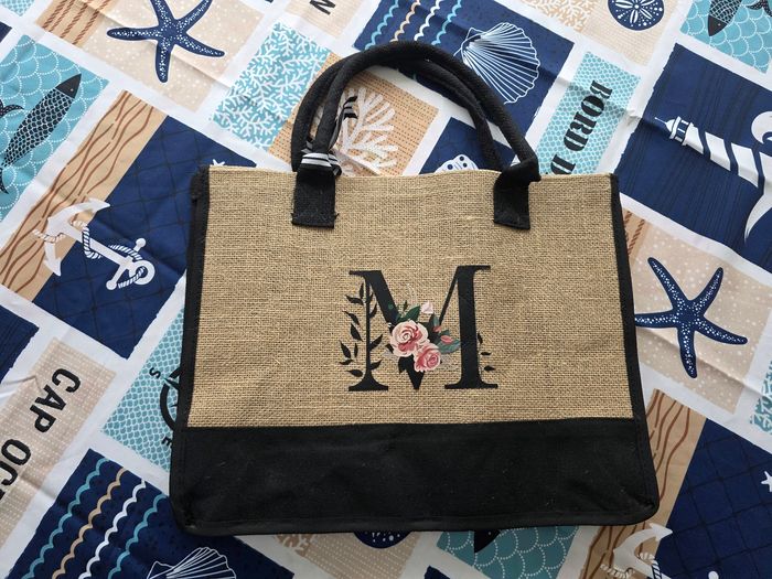 GRAND SAC FOURRE TOUT LETTRE M FLEURIES 🌸 NEUF