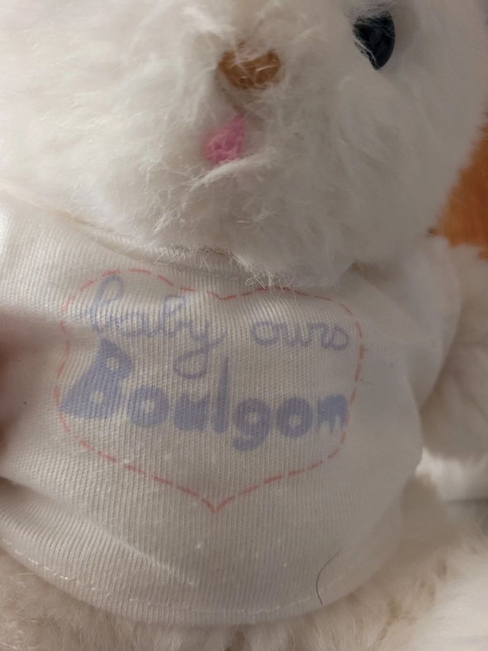 RARE Ours blanc T-shirt Made in France Boulgom Baby 20cm collection assis - photo numéro 3
