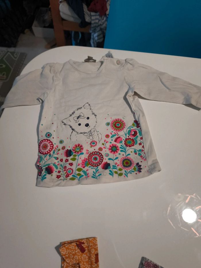 Lot Tshirt manche longue fille 6 mois - photo numéro 12