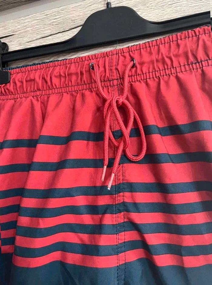 Short  de  bain homme L  maillot de  bain  bleu  et  rouge - photo numéro 2