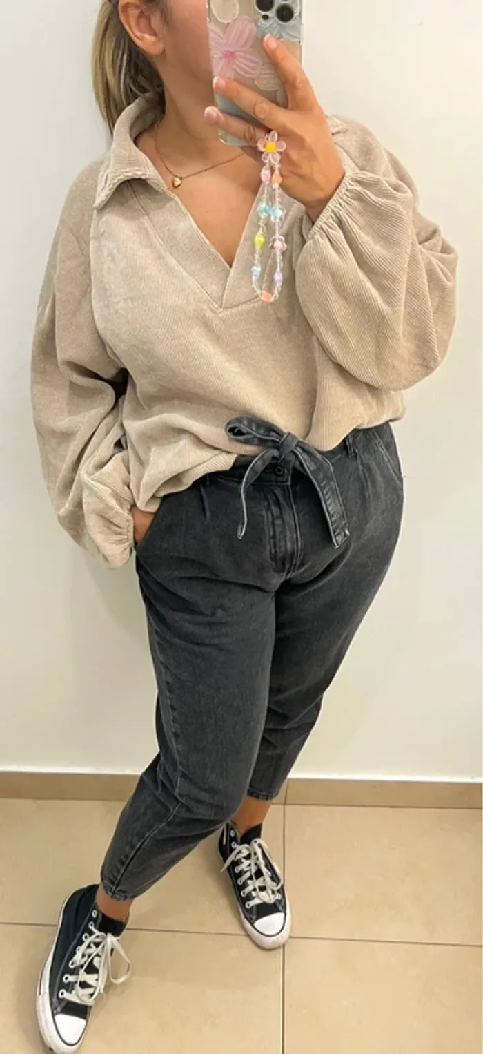 Pull Côtelé Velours Made In Italy - photo numéro 5