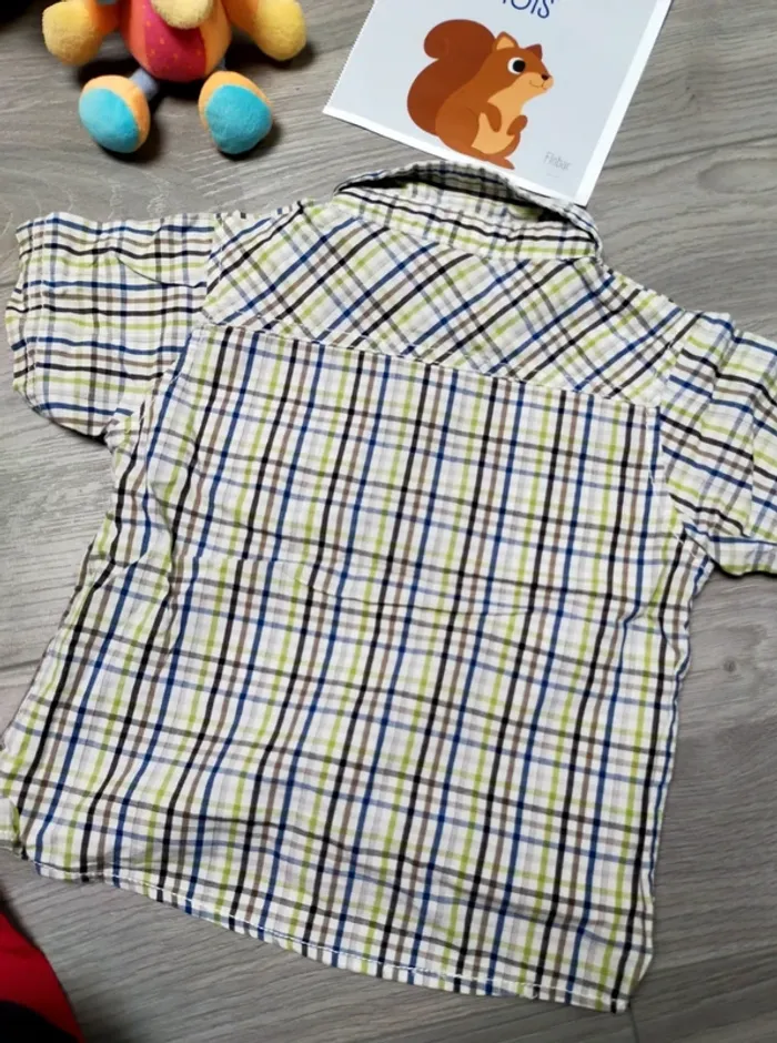 Salopette rouge voiture et chemise manches courtes garçon 23 mois Plus - photo numéro 12