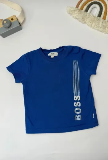 T-shirt Boss by Hugo Boss bébé garçon taille 6 mois, 67 cm bleu parfait état