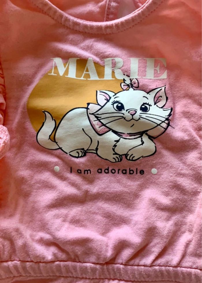 Barboteuse bébé fille 6 mois – Disney Marie Aristochats – été rose - photo numéro 2