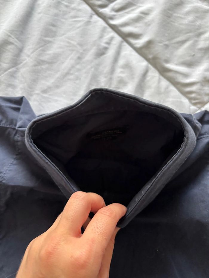 Chemise bleu marine homme black tag by Zara man slim fit ajustée début 2000 y2k taille M - photo numéro 3