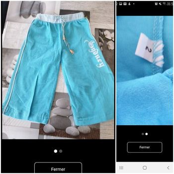 Pantacourt bleu turquoise