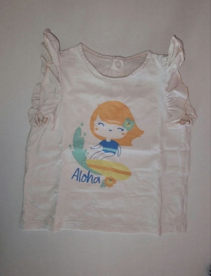 Lot 6 T-shirts fille 18mois - photo numéro 2