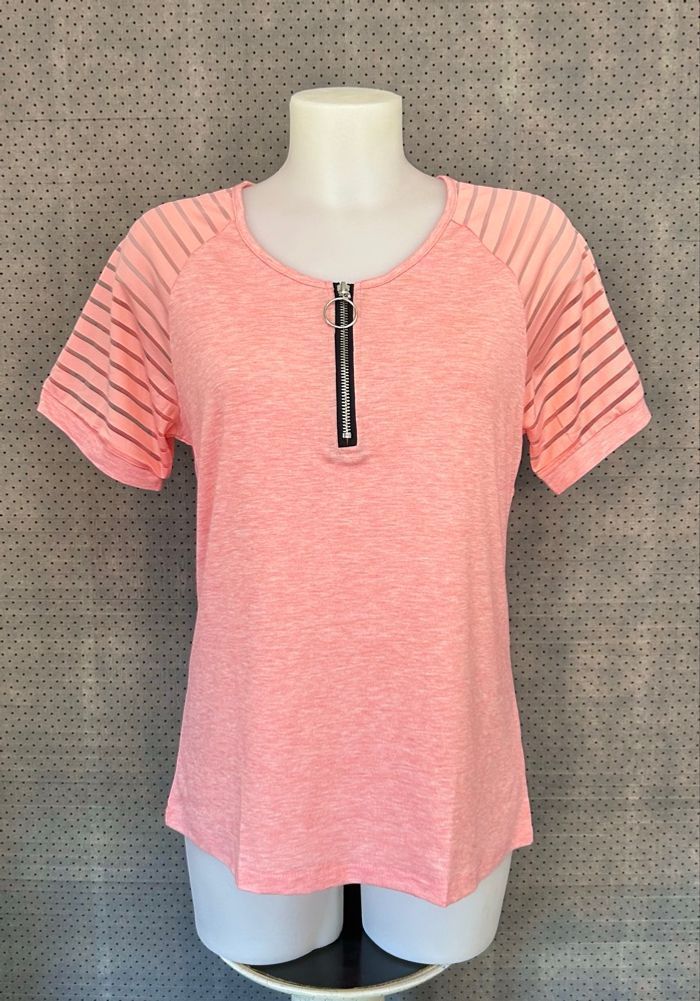 T-shirt manches courtes rayée XL