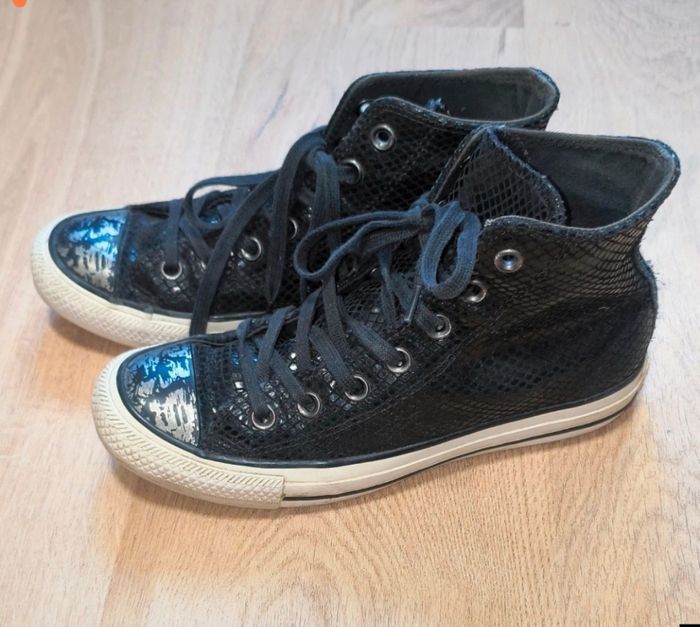 Converse montantes cuir effet écailles – T37 - photo numéro 5