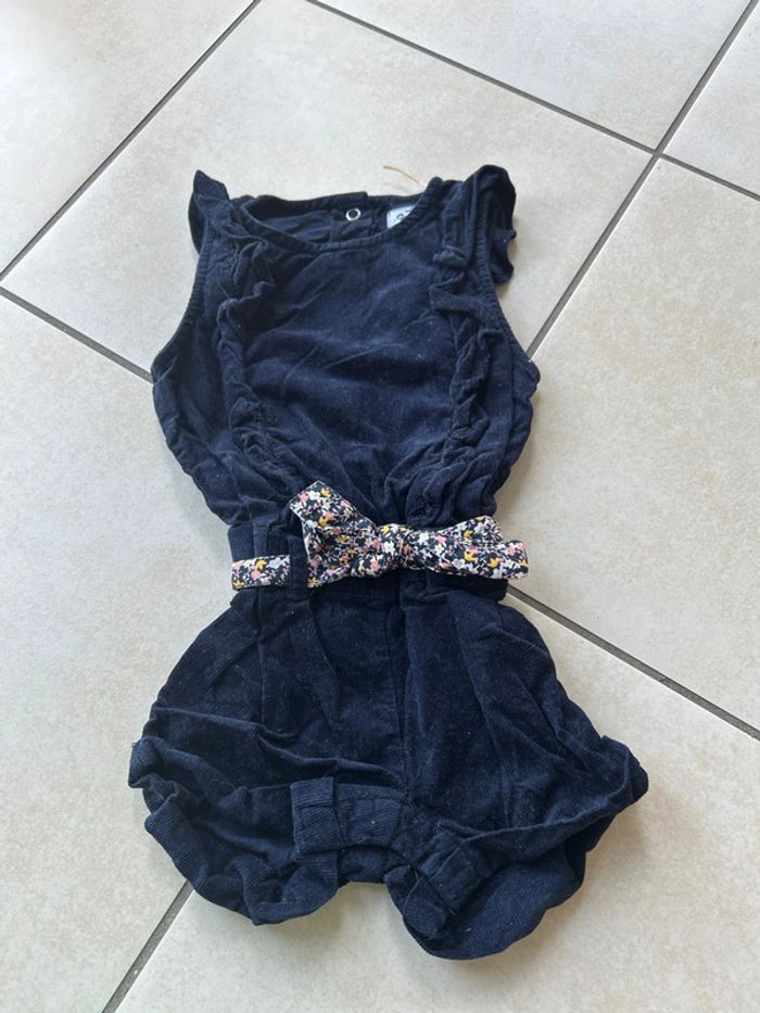 Combi short gemo bébé fille 12 mois