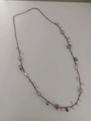 Sautoir rose poudré