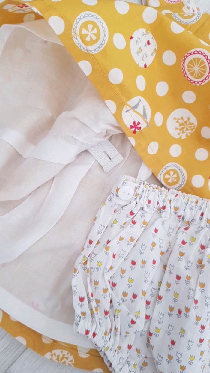 Ensemble robe et bloomer été fille 1mois sergent major neuf - photo numéro 6