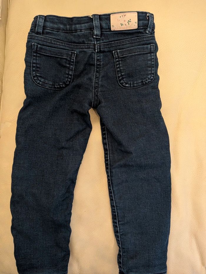 Jean Sergent major hiver bleu marine doublé polaire 2 ans 86 cm neuf - photo numéro 2