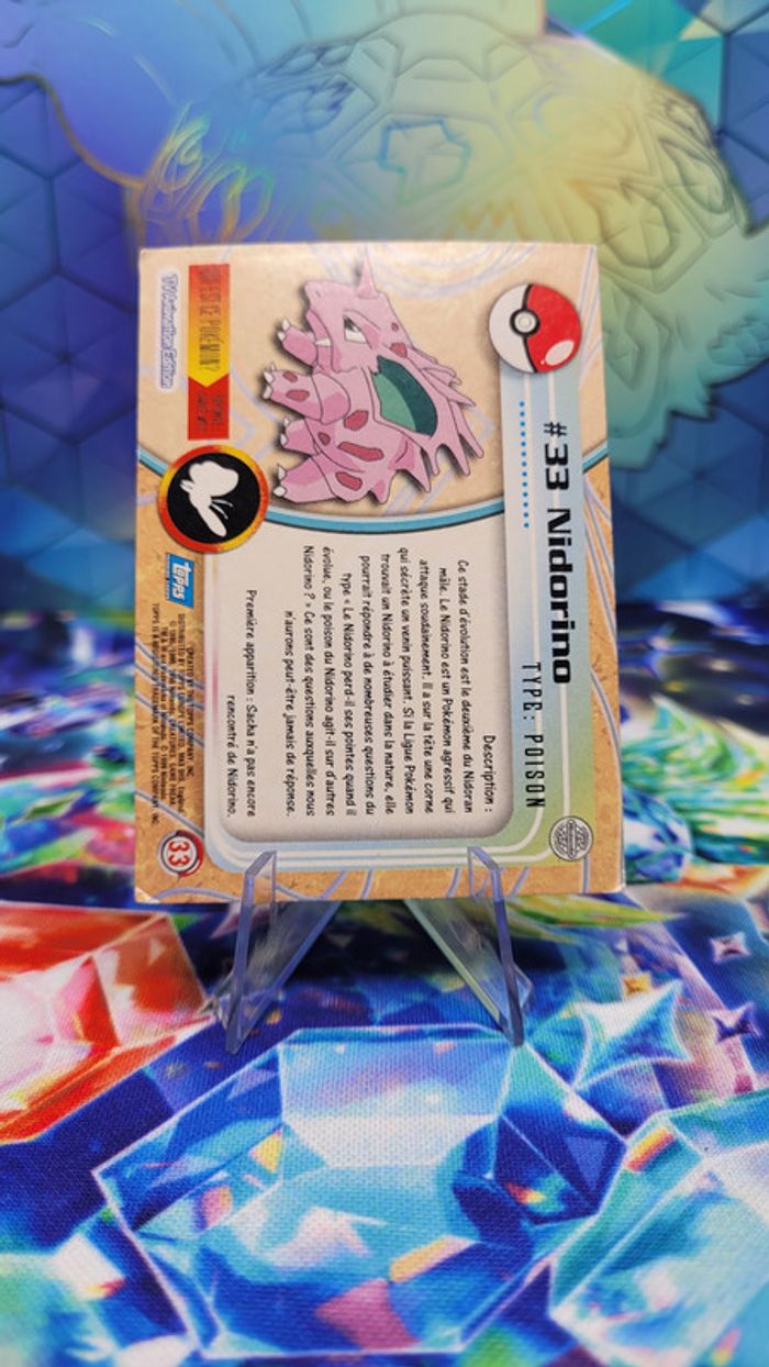 Carte Pokémon Topps n°33 Nidorino Series 1 FR - photo numéro 2