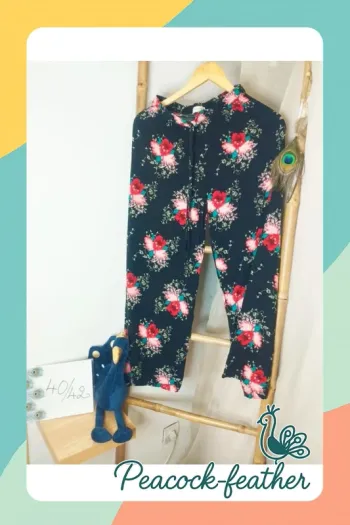 Pantalon fluide fleuri 40/42