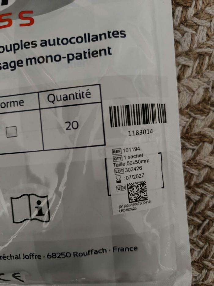 Lot de 40 électrodes de stimulation souples autocollantes  Stimex Wireless - photo numéro 4