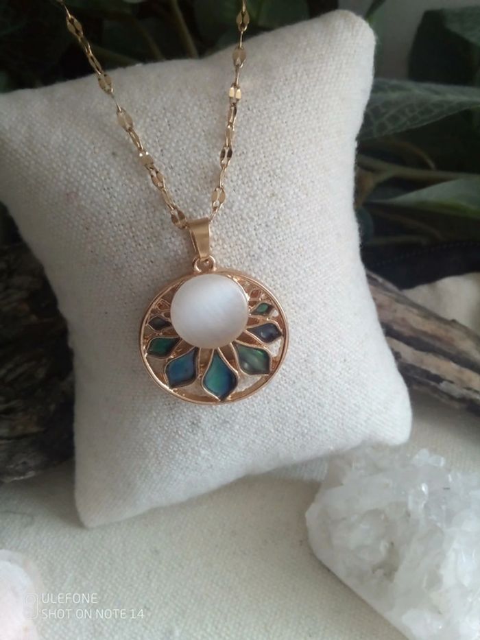 Collier ormeaux et sélénite - photo numéro 4