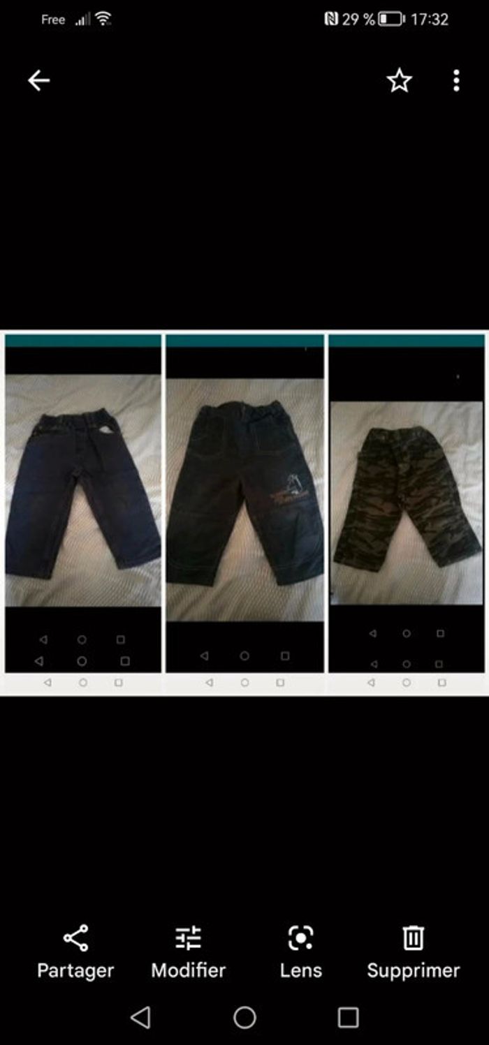 Lot de 3 pantalons 18 mois