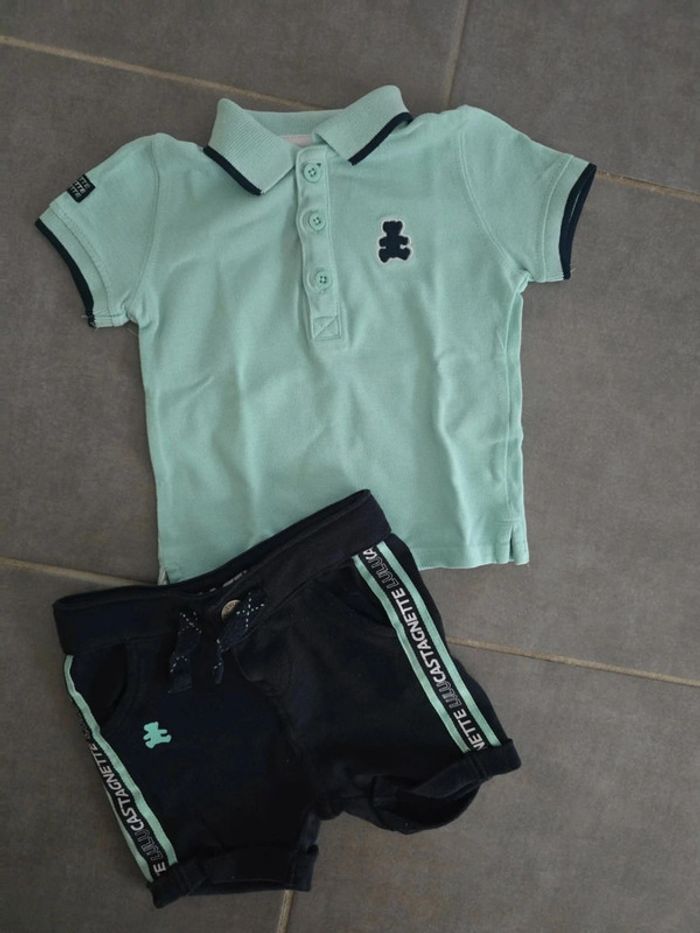 Ensemble short lulu castagnette turquoise