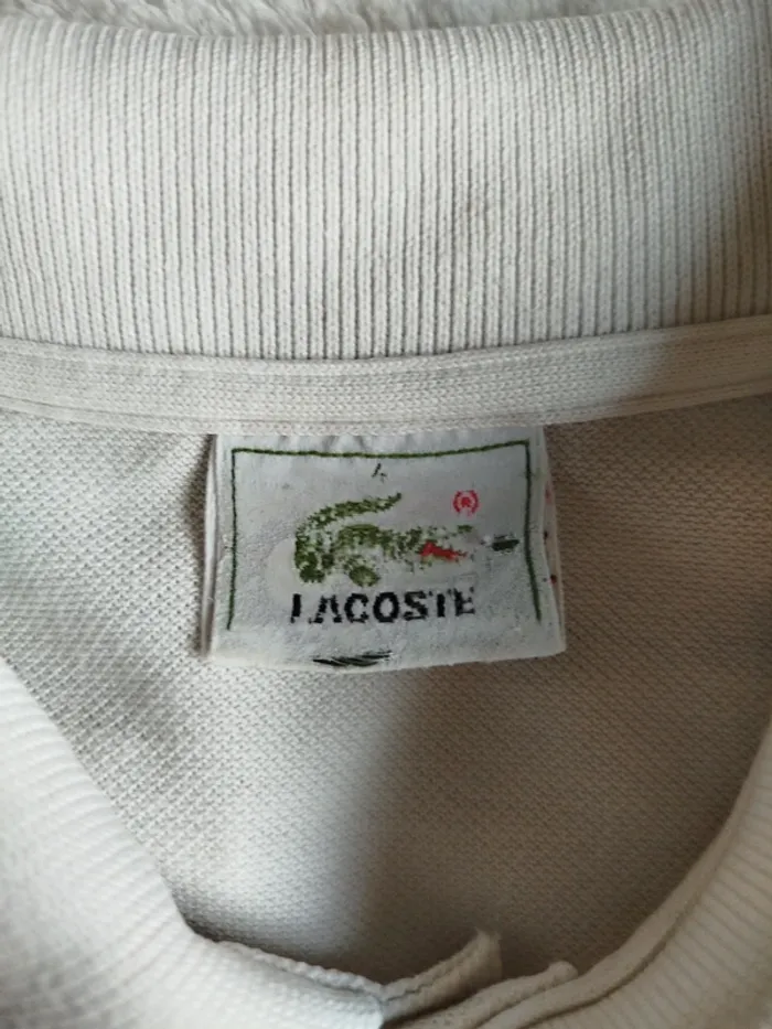 Polo vintage usa Lacoste blanc taille 4 - photo numéro 3