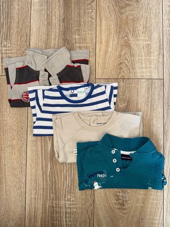 Lot tee shirts manches longues 6 mois