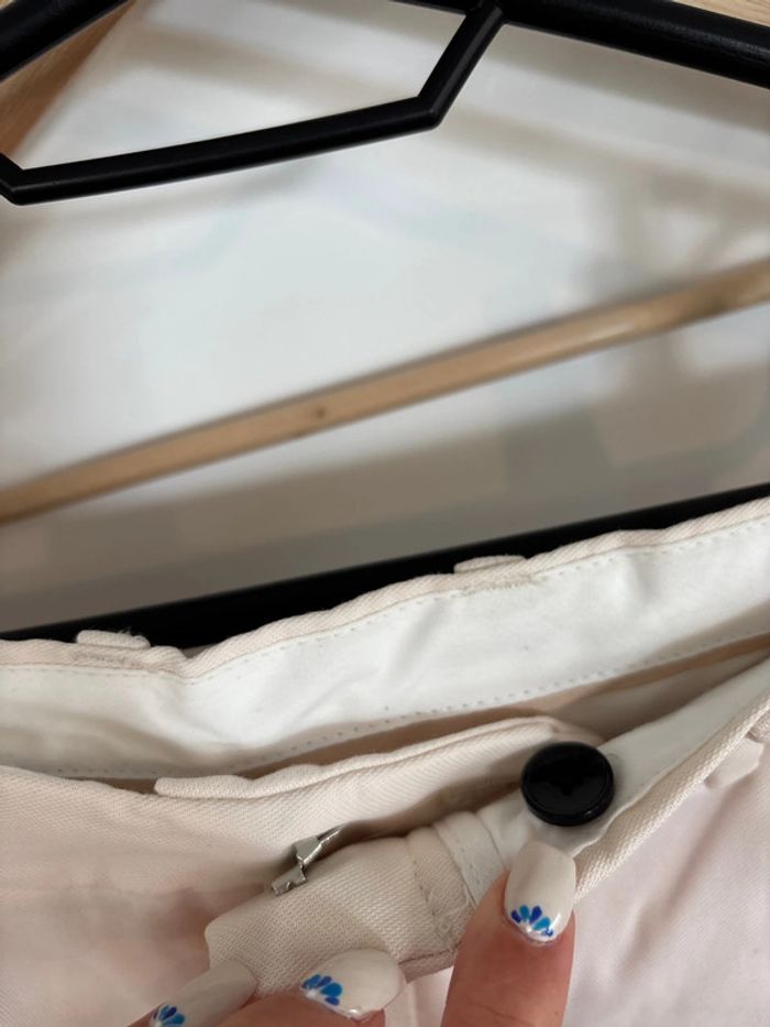 Pantalon habillé couleur crème Zara taille 40 - photo numéro 3