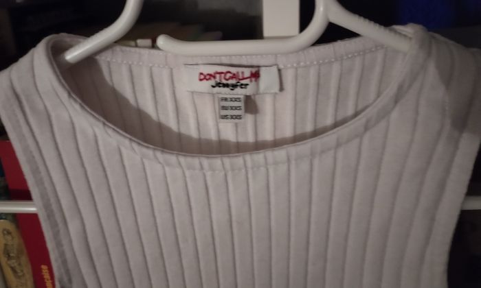 Haut blanc "Jennyfer" XXS en très bon état