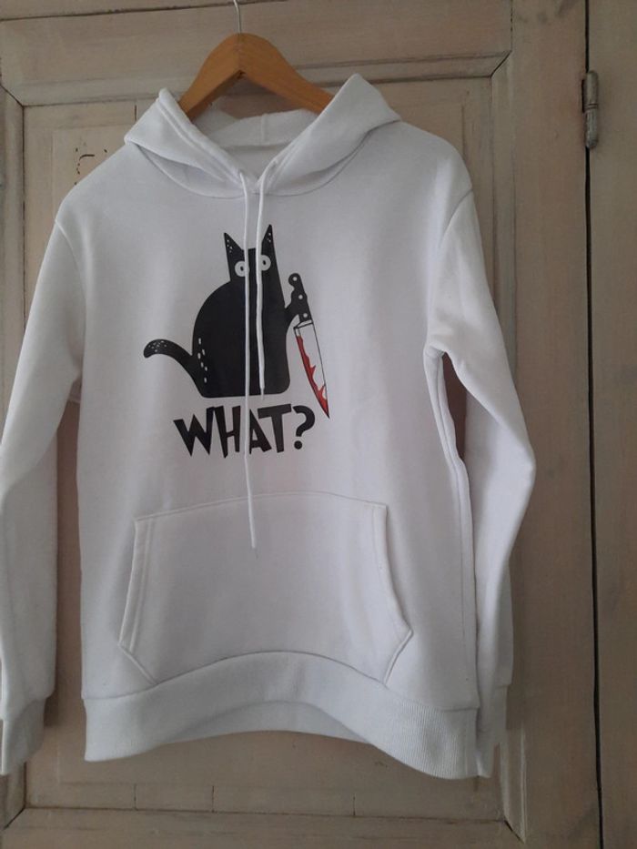 Sweat molletonné blanc - photo numéro 3