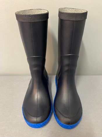 Botte de pluie grise et bleue taille 31