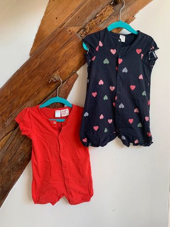 2 combishorts 9-12 mois / H&M