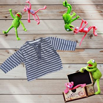 T-shirt rayé pour bébé garçon taille 6 mois