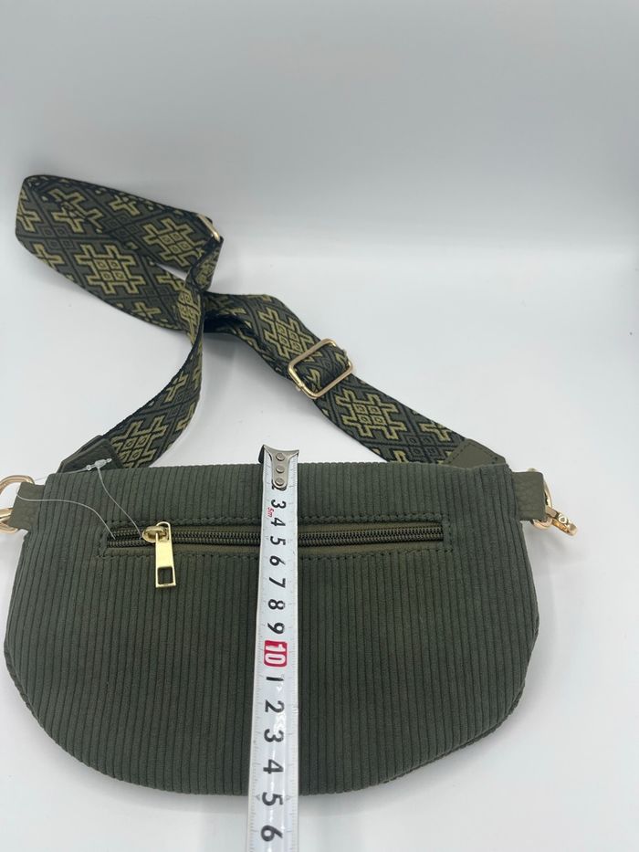 Sac banane bandoulière velours - photo numéro 5