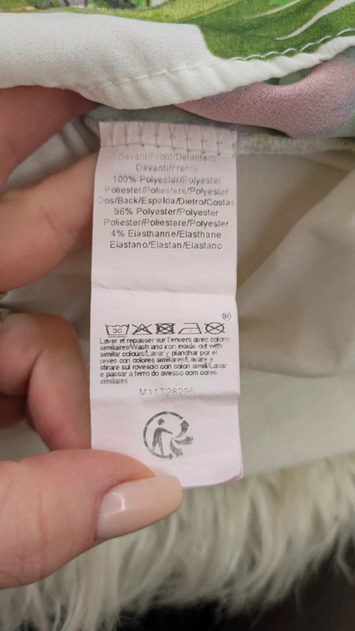 T-shirt été blanc et motif floral - photo numéro 6