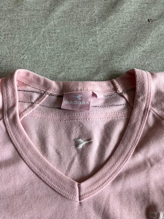 T-shirt rose clair – Taille 14 ans – Marque Diadora – Très bon état - photo numéro 5