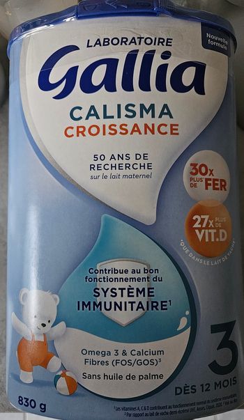 1 boite de lait gallia calisma croissance 3eme âge neuf