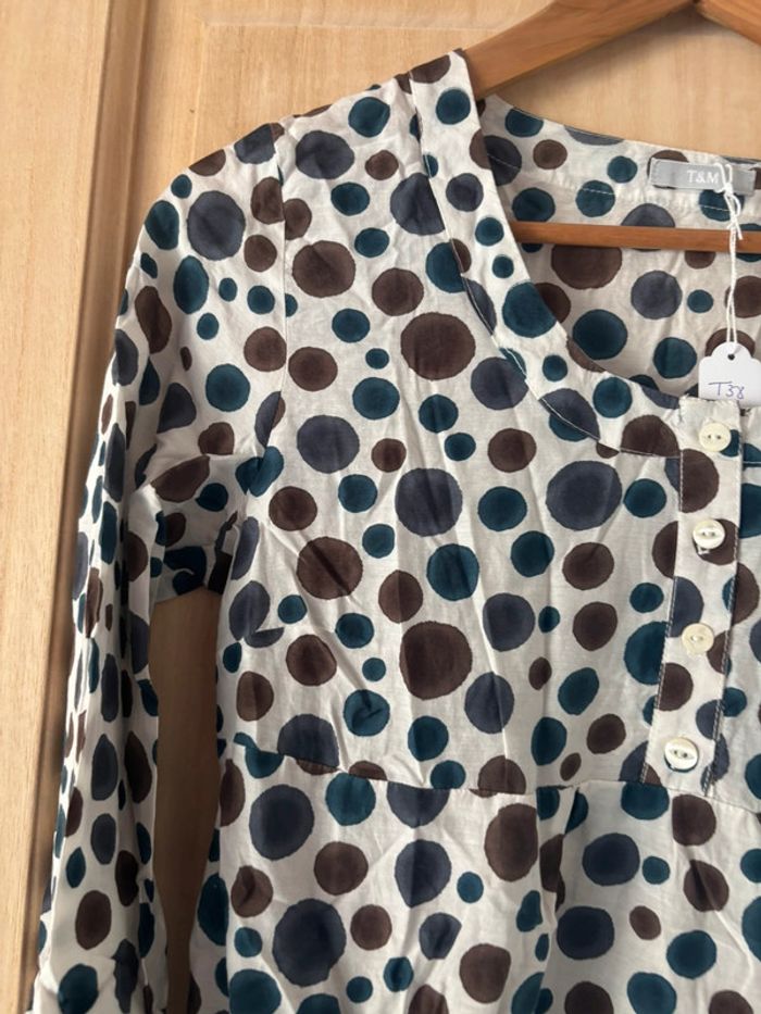 Robe à pois T&M taille 38 - photo numéro 2