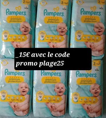 Six pack de couches Pampers taille   2 premium