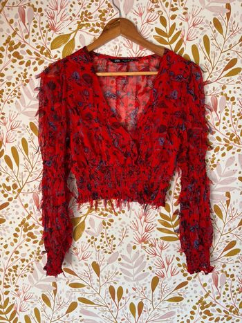 Blouse légère court bohème Zara